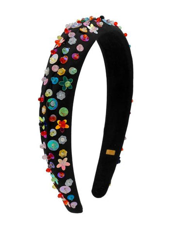 FLAT SEQUIN FLOWER HEADBAND