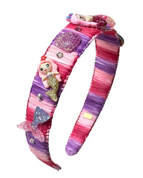 Raffia Mermaid Charm Headband