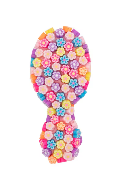 Full Flower Charm Hair Brush