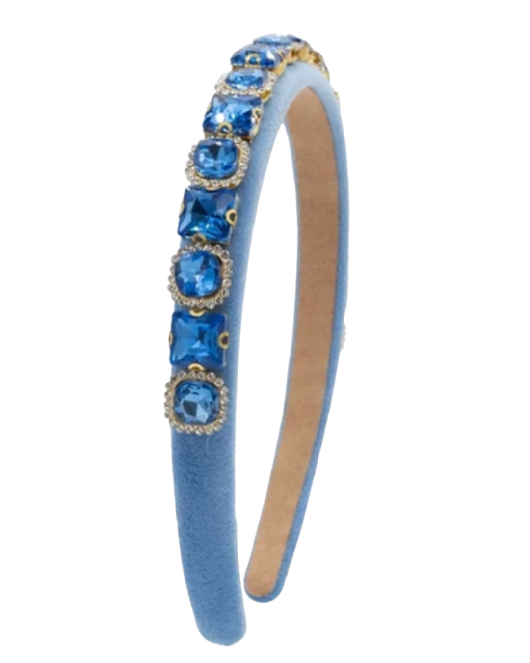 Full Multi Shape Jewel Thin Velvet Headband