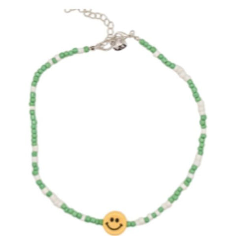 SMILEY NECKLACE - GREEN