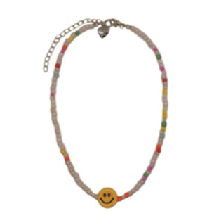 SMILEY NECKLACE - WHITE