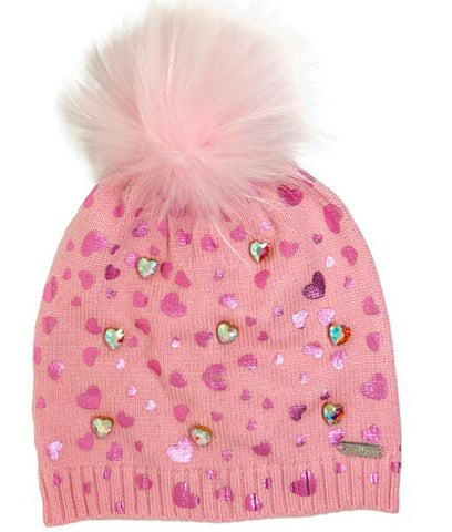 SHIMMER HEART HAT