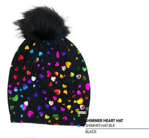 SHIMMER HEART HAT