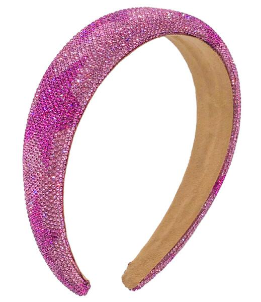 Fully Crystalized Fuchsia Star Headband In Pink