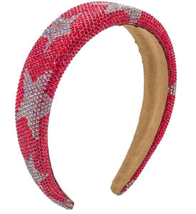 RED FULLY CRYSTALIZED STAR HEADBAND