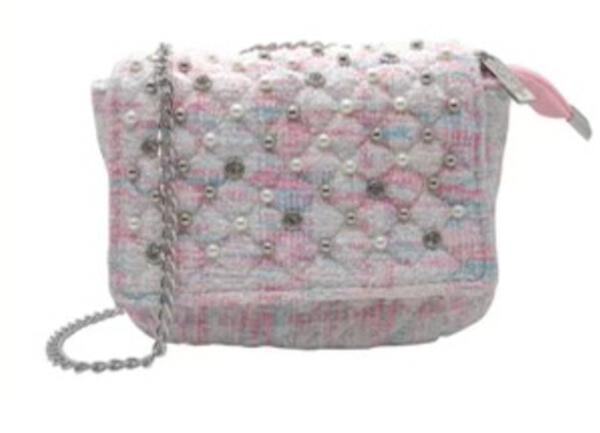 COTTON CANDY TWEED PEARL BAG