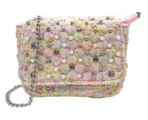 PASTEL TWEED PEARL BAG