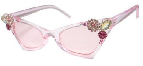 LIGHT PINK JEWEL SUNGLASSES