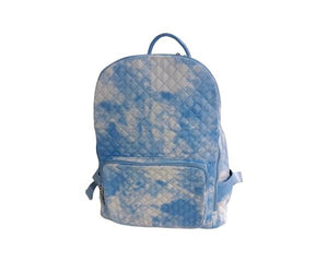 TIE DYE QUILTED BLUE BACKPACK