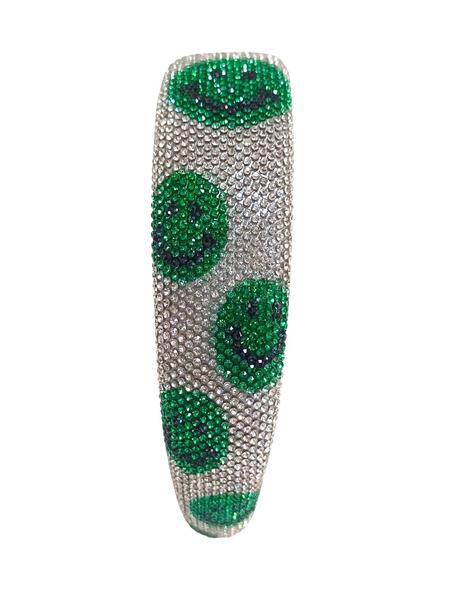 FULLY CRYSTAL SMILEY HEADBAND GREEN
