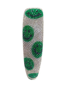 FULLY CRYSTAL SMILEY HEADBAND GREEN