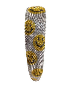 FULLY CRYSTAL SMILEY HEADBAND YELLOW